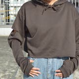 袖スリットクロップドパーカー 肘出し 肘開き | &soiree | 詳細画像14