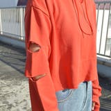 袖スリットクロップドパーカー 肘出し 肘開き | &soiree | 詳細画像9