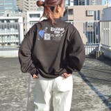 チャコール | レディバックプリントプルオーバー トレーナー スウェット | &soiree