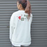 オフホワイト | レディバックプリントプルオーバー トレーナー スウェット | &soiree