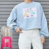 怪獣カップルプリントクロップド裏起毛トップス 韓国ファッション パーカー | &soiree | 詳細画像1