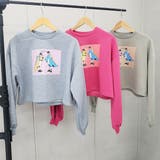 怪獣カップルプリントクロップド裏起毛トップス 韓国ファッション パーカー | &soiree | 詳細画像2