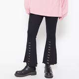 ブラック | テレコフレアパンツ ロングパンツ レディース | &soiree