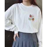 ワンポイントフルーツロゴTシャツ | ＆soiree | 詳細画像2 