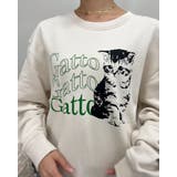 Gatto 猫プリント裏毛トレーナー | &soiree | 詳細画像14