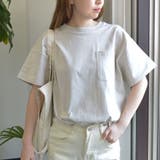 ポケット付き Uネック Tシャツ(無地) | ＆soiree | 詳細画像1 