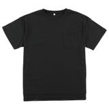 ブラック | ポケット付き Uネック Tシャツ(無地) | ＆soiree