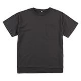 チャコール | ポケット付き Uネック Tシャツ(無地) | ＆soiree