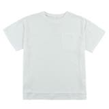 ホワイト | ポケット付き Uネック Tシャツ(無地) | ＆soiree