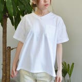 ポケット付き Vネック Tシャツ | ＆soiree | 詳細画像1 