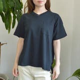 ポケット付き Vネック Tシャツ | ＆soiree | 詳細画像4 