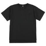 ブラック | ポケット付き Vネック Tシャツ | ＆soiree