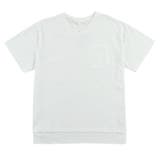 ホワイト | ポケット付き Vネック Tシャツ | ＆soiree