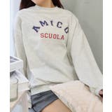 AMICOプリントビッグスウェットトレーナー 春 オーバーサイズ | ＆soiree | 詳細画像1 