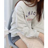 AMICOプリントビッグスウェットトレーナー 春 オーバーサイズ | ＆soiree | 詳細画像2 