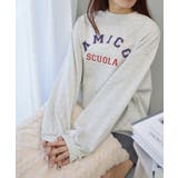 AMICOプリントビッグスウェットトレーナー 春 オーバーサイズ | ＆soiree | 詳細画像3 