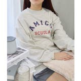 AMICOプリントビッグスウェットトレーナー 春 オーバーサイズ | ＆soiree | 詳細画像4 