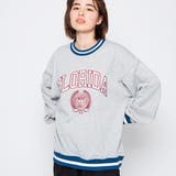 杢グレー | サテン刺繍ビッグスウェットトレーナー 春 オーバーサイズ | ＆soiree