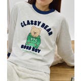 白杢 | ベアプリントラグランスウェット | ＆soiree