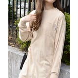 ベージュ | USAコットン ロンTワンピース | ＆soiree