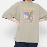 グレージュ | AMERICANプリント ピグメントＴシャツ | ＆soiree
