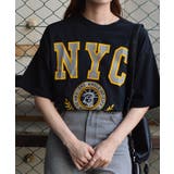ブラック |  NYCフロッキーロゴTシャツ | ＆soiree