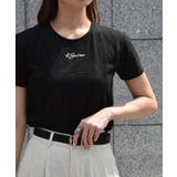 ブラック | &soiree刺繍Tシャツ | &soiree