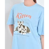 ライトブルー | kitten猫プリントTシャツ | ＆soiree
