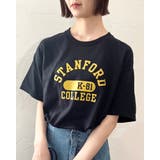 C-ブラック | カレッジロゴアソートプリントTシャツ(半袖) | ＆soiree