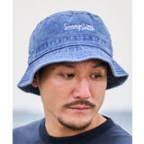 ネイビー | SUNNY SMITH 筆記体ロゴ刺繍ピグメント バケットハット | MODISH GAZE