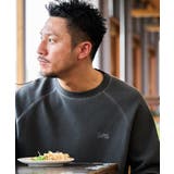 SUNNY SMITH ピグメントワッフル ラグランロゴ刺繍Tシャツ | MODISH GAZE | 詳細画像1