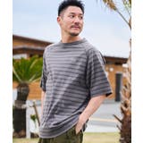 SUNNY SMITH ボーダーオーバーダイ ラグランロゴ刺繍Tシャツ | MODISH GAZE | 詳細画像12