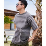 SUNNY SMITH ボーダーオーバーダイ ラグランロゴ刺繍Tシャツ | MODISH GAZE | 詳細画像14