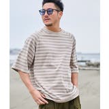 SUNNY SMITH ボーダーオーバーダイ ラグランロゴ刺繍Tシャツ | MODISH GAZE | 詳細画像9