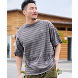 スミクロ | SUNNY SMITH ボーダーオーバーダイ ラグランロゴ刺繍Tシャツ | MODISH GAZE