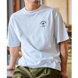 シロモク | ヤシの木アーチロゴワンポイント刺繍Tシャツ | MODISH GAZE