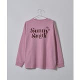 ピンク | SUNNYヤシの木ロゴ ワンポイント刺繍バックプリント | MODISH GAZE