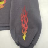 ファイヤーロゴプリント裏起毛ショートトレーナー スウェット ショート丈トップス | &soiree | 詳細画像13