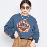 ファイヤーロゴプリント裏起毛ショートトレーナー スウェット ショート丈トップス | &soiree | 詳細画像3