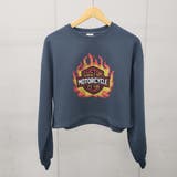 スミクロ | ファイヤーロゴプリント裏起毛ショートトレーナー スウェット ショート丈トップス | &soiree