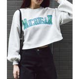 カレッジロゴショート丈裏起毛トレーナー | &soiree | 詳細画像11