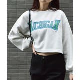 カレッジロゴショート丈裏起毛トレーナー | &soiree | 詳細画像12