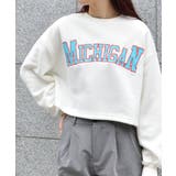 カレッジロゴショート丈裏起毛トレーナー | &soiree | 詳細画像13