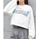 カレッジロゴショート丈裏起毛トレーナー | &soiree | 詳細画像14