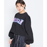 カレッジロゴショート丈裏起毛トレーナー | &soiree | 詳細画像19