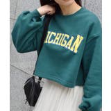 カレッジロゴショート丈裏起毛トレーナー | &soiree | 詳細画像2