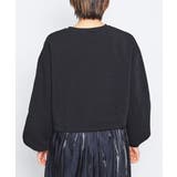 カレッジロゴショート丈裏起毛トレーナー | &soiree | 詳細画像21