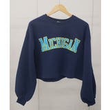 カレッジロゴショート丈裏起毛トレーナー | &soiree | 詳細画像22