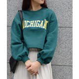 カレッジロゴショート丈裏起毛トレーナー | &soiree | 詳細画像3