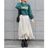 カレッジロゴショート丈裏起毛トレーナー | &soiree | 詳細画像5